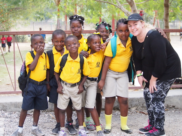 A BCD Travel Foundation visitor enjoying her time on campus as they contribute to Choix’s sustainability.