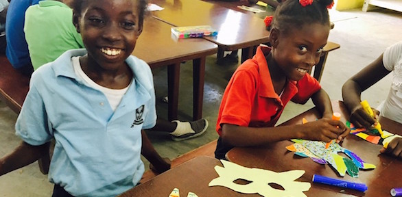 Creativity in action as Choix students design and make their Kanaval masques